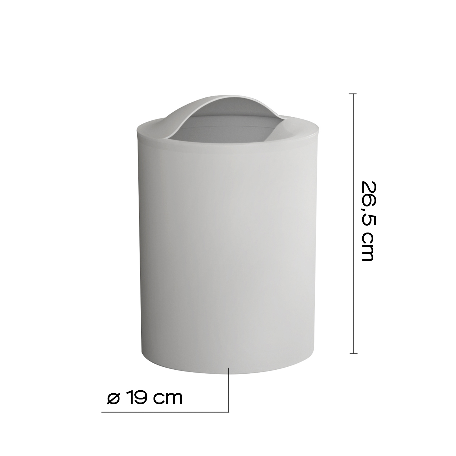 gedy-eye-poubelle-salle-de-bain-blanc image 2