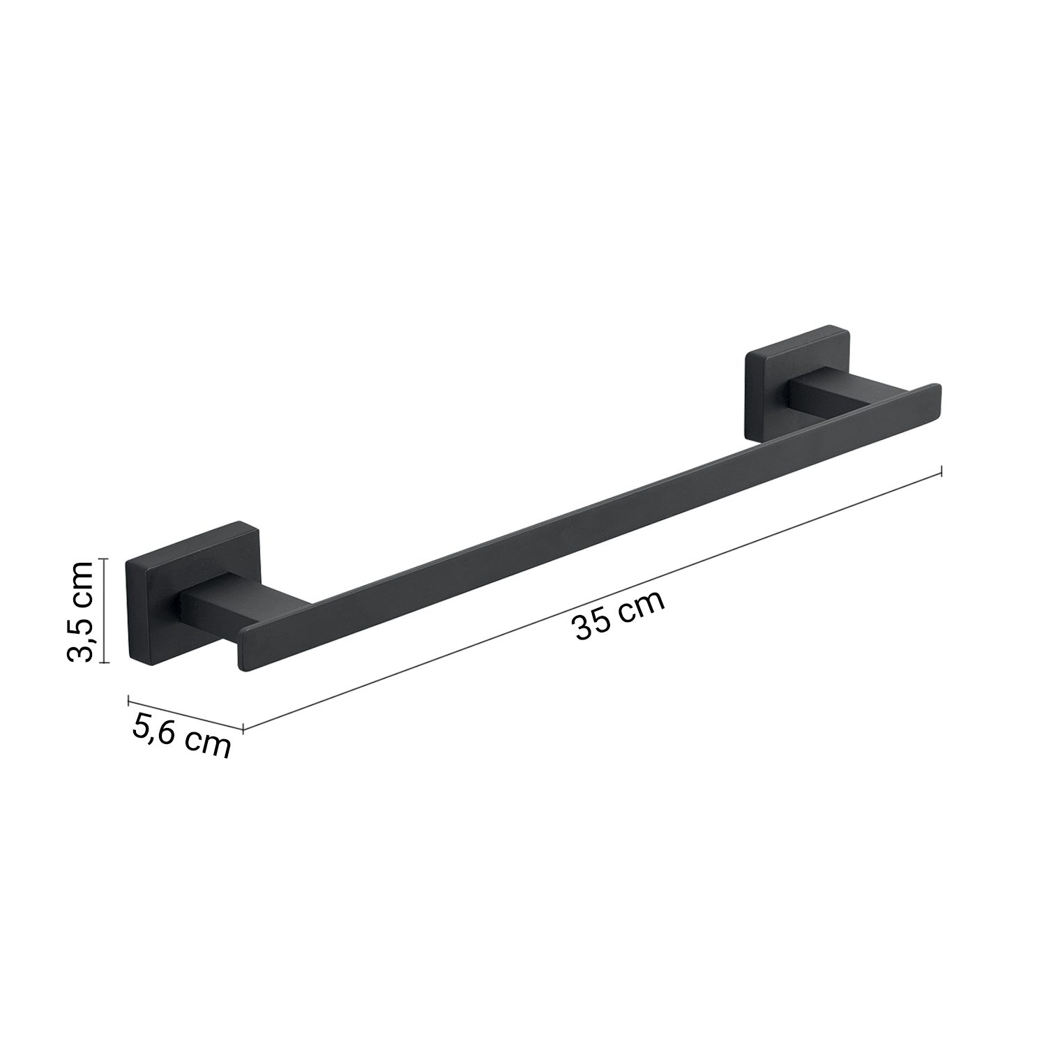 gedy-atena-porte-serviettes-35-cm-noir-mat image 2