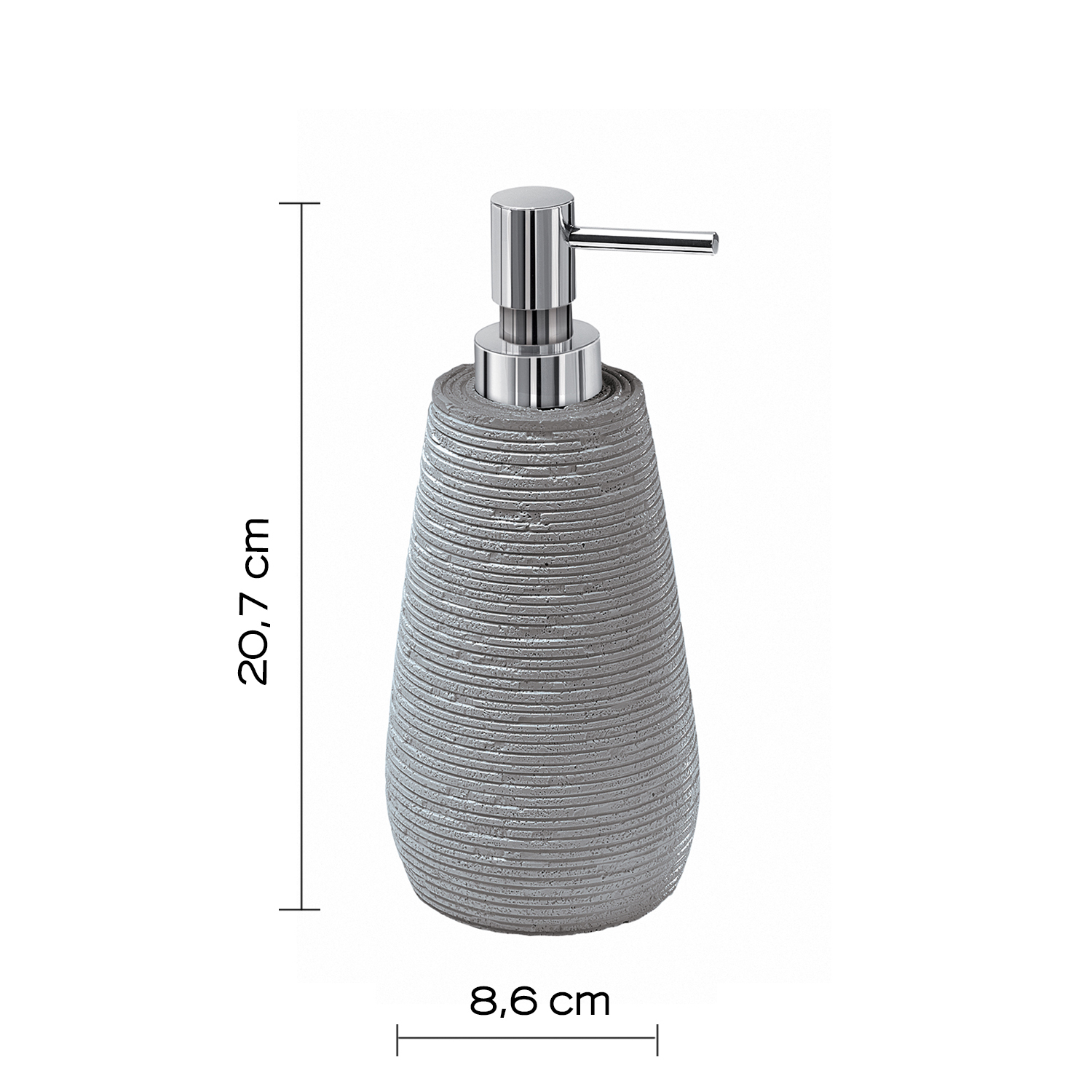 gedy-gemini-distributeur-de-savon-gris-poser image 2