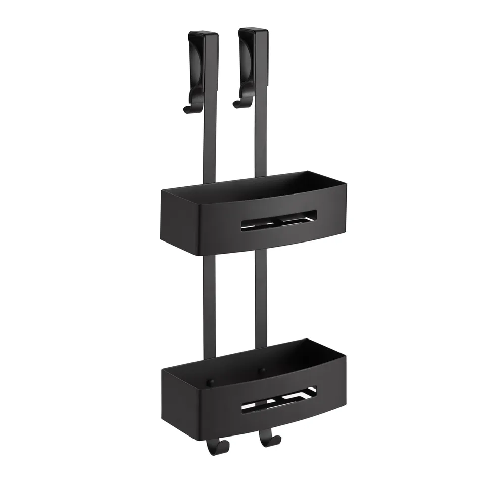 gedy-nerva-panier-de-douche-suspendre-noir-mat image 1