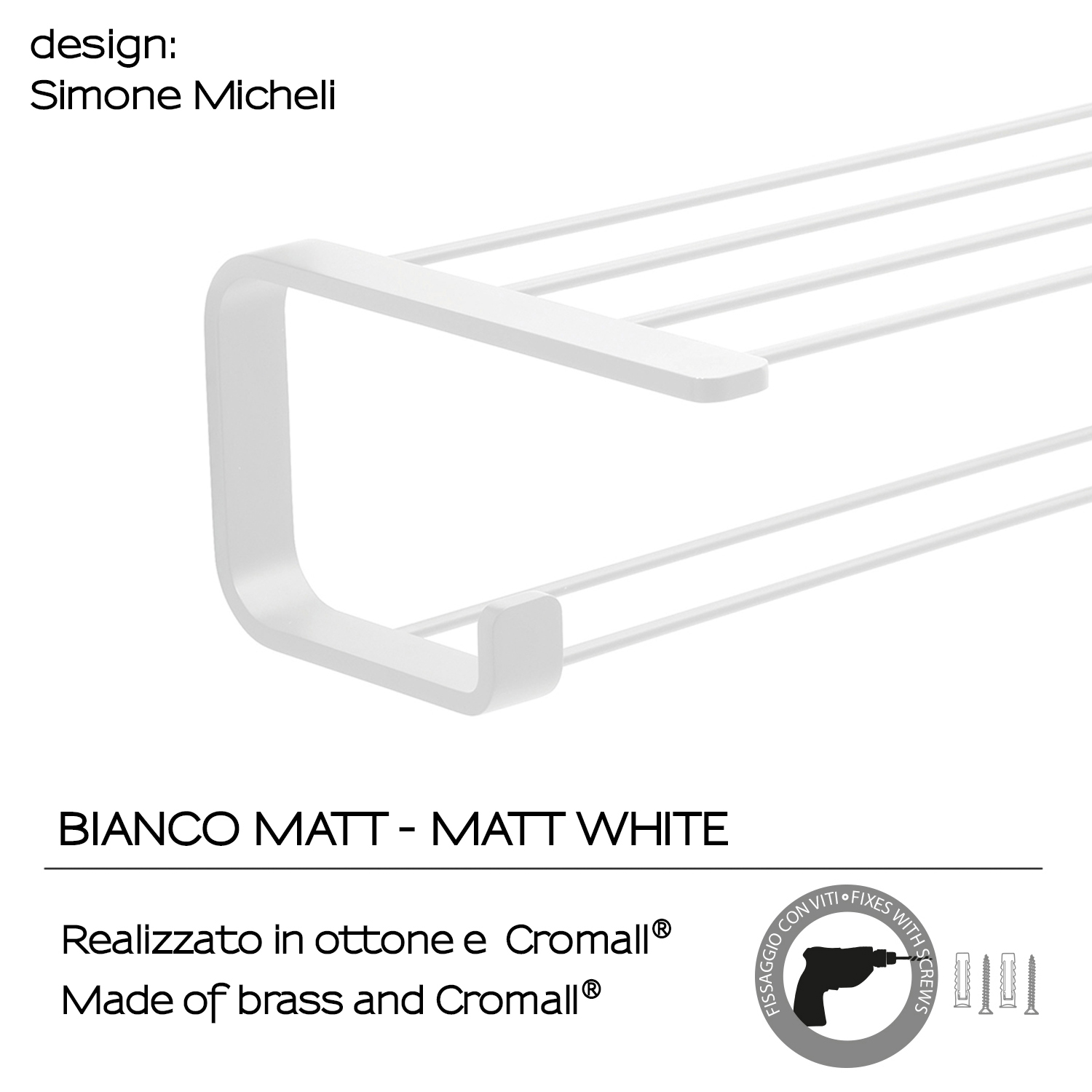 gedy-outline-tag-re-double-porte-serviettes-blanc-mat image 4