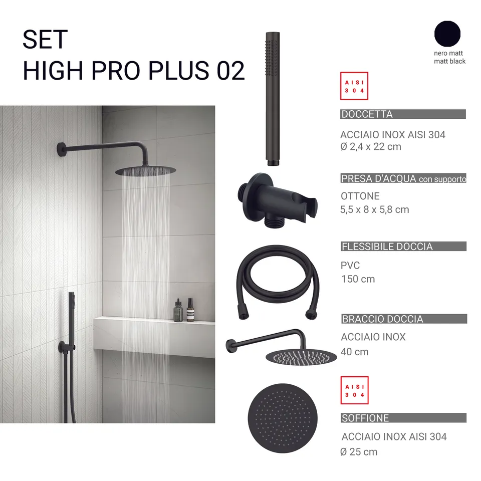 gedy-high-pro-plus-02-ensemble-douche-5-pi-ces-noir-mat image 1