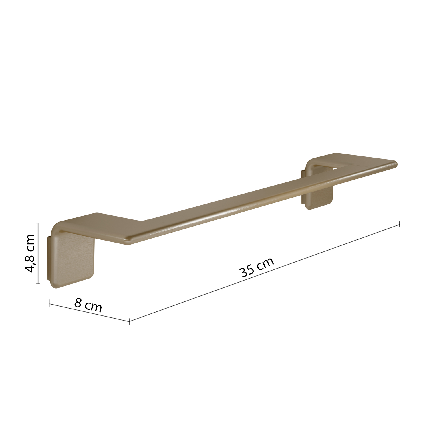 gedy-il-giglio-porte-serviette-35-cm-or-mat image 2