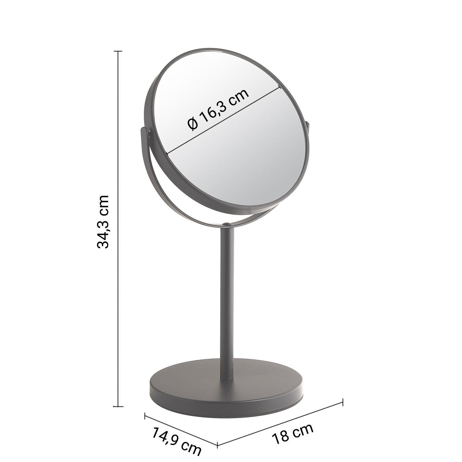 gedy-anna-miroir-grossissant-gun-metal image 2