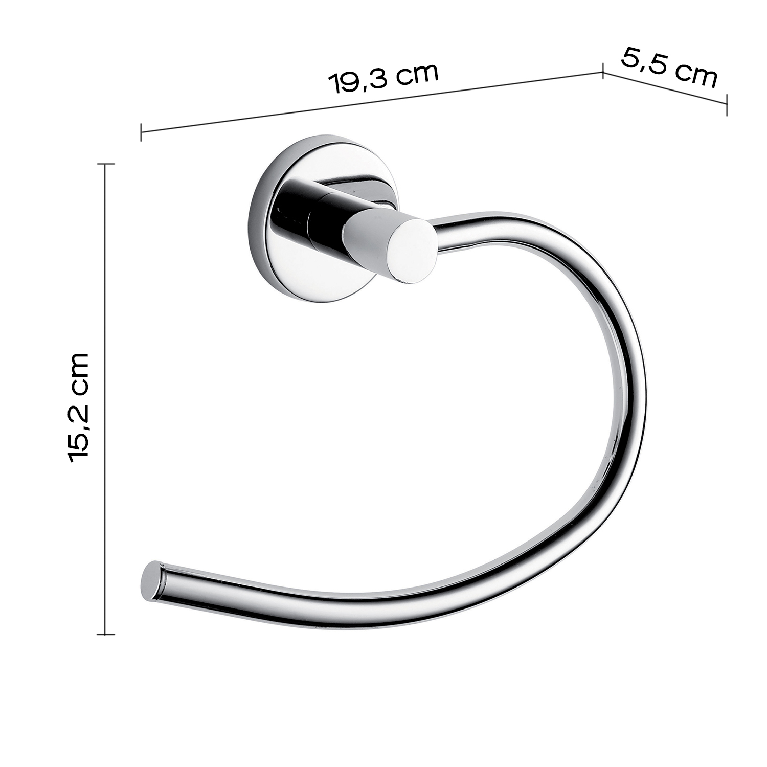 gedy-felce-anneau-porte-serviette-chrome image 2