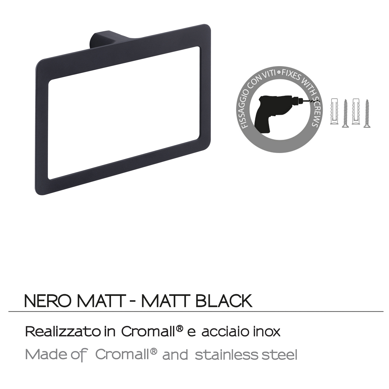 gedy-pirenei-anneau-porte-serviette-noir-mat image 4