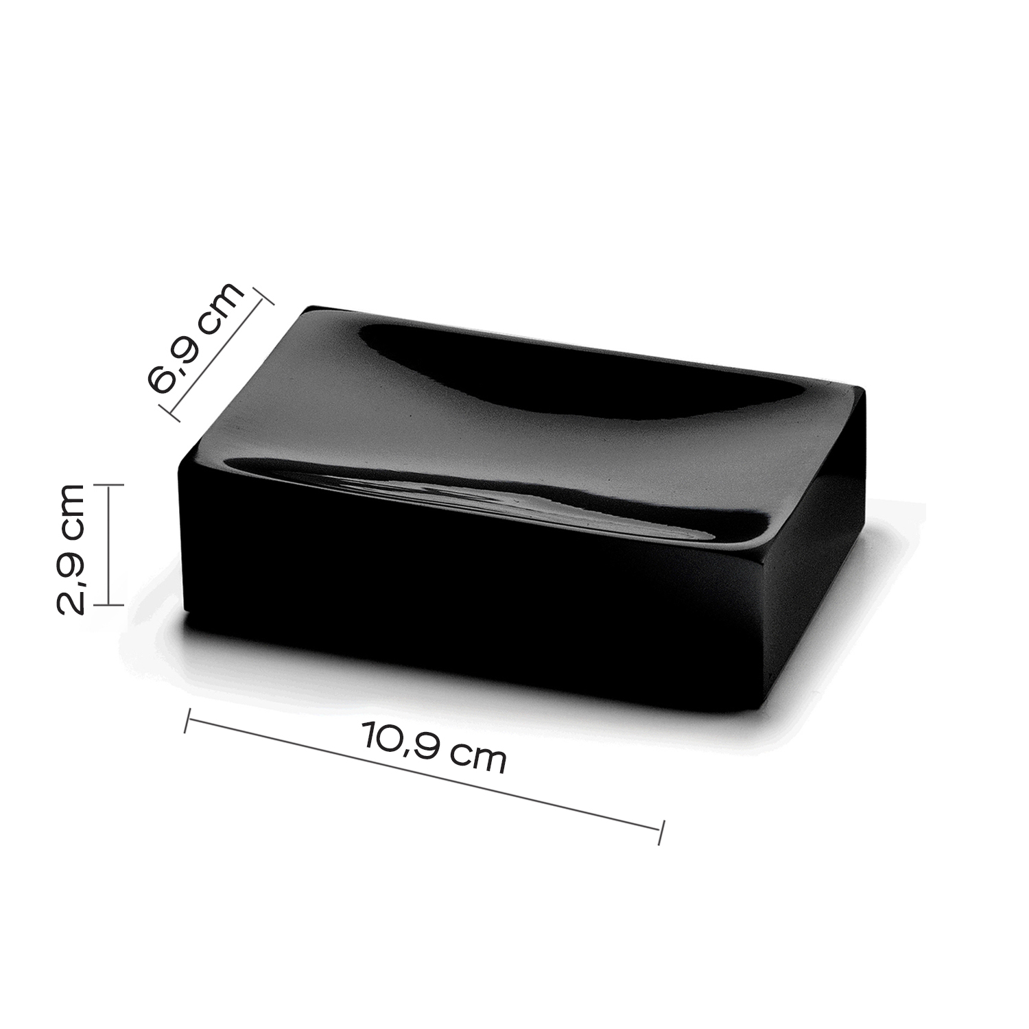 gedy-sofia-porte-savon-noir-mat-poser image 2