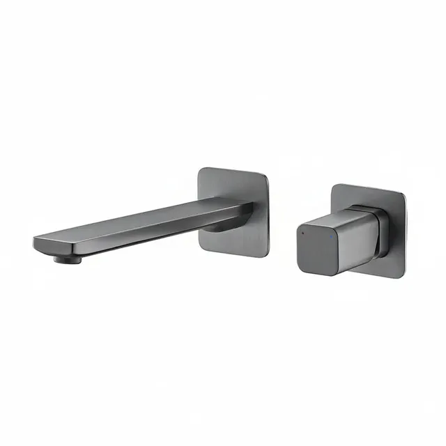 hudor-pernesse-001-robinet-lavabo-mural-gunmetal image 1