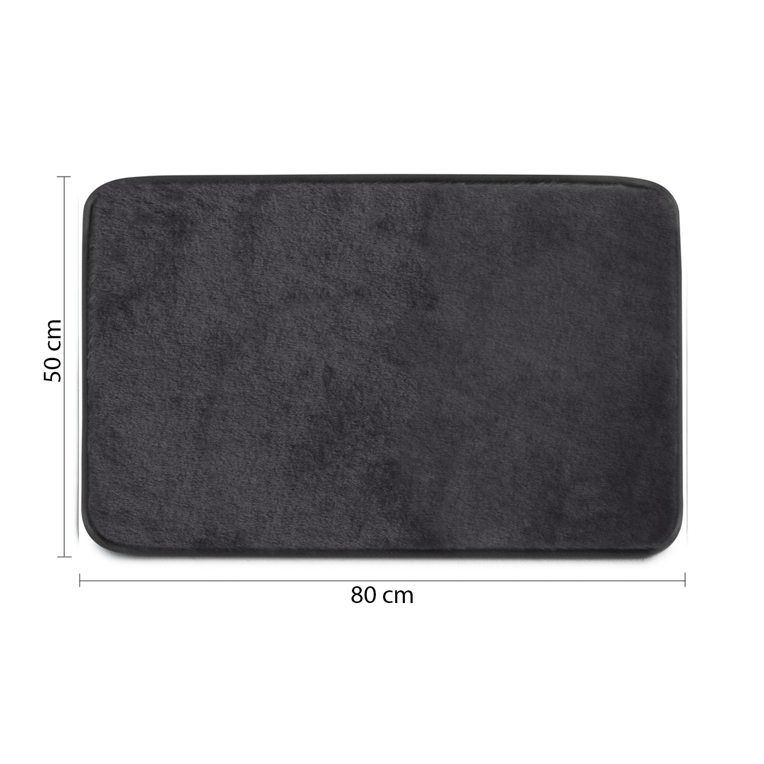 gedy-fuzzy-tapis-de-bain-50x80-cm-noir-moelleux image 2
