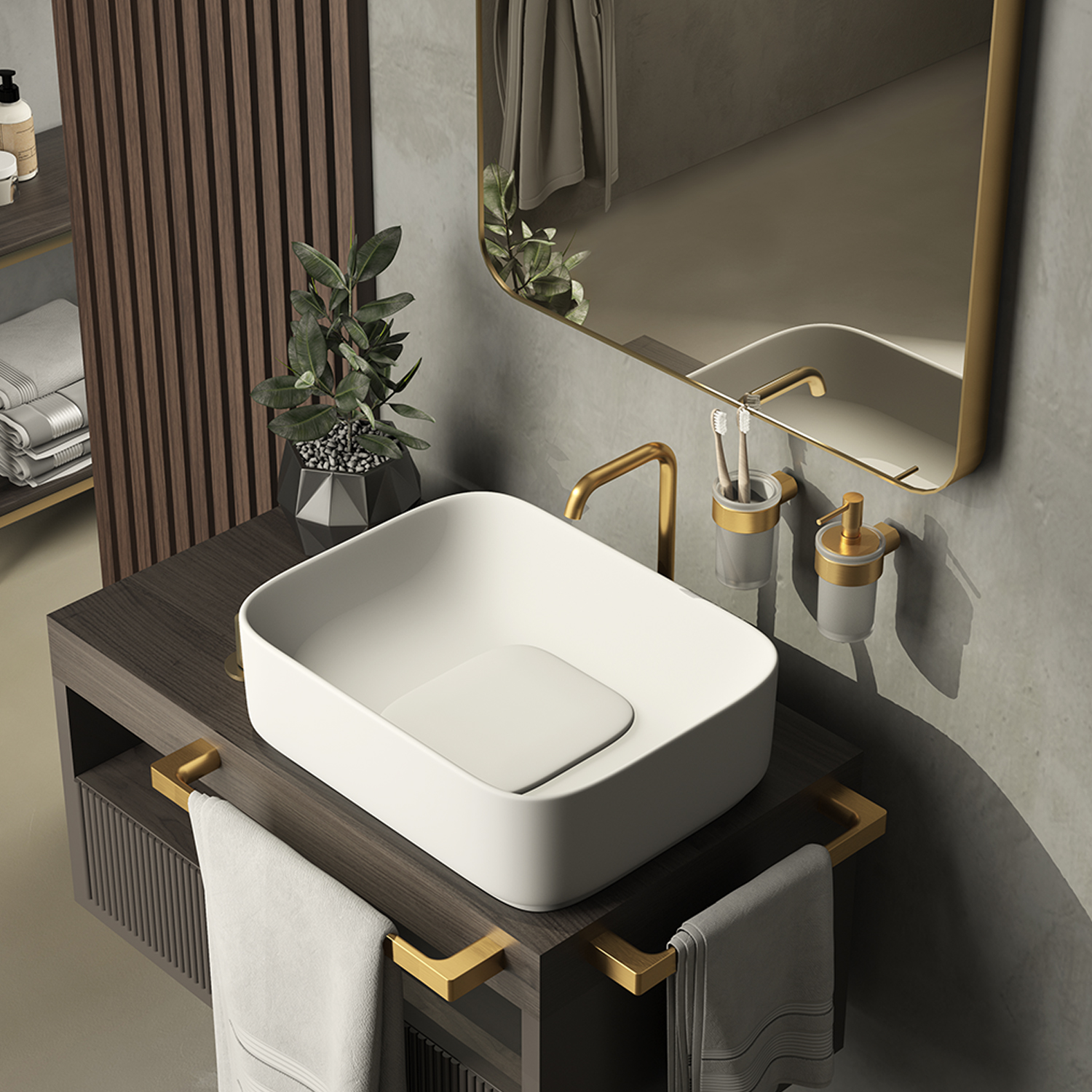 gedy-pirenei-porte-serviette-45-cm-or-mat image 3