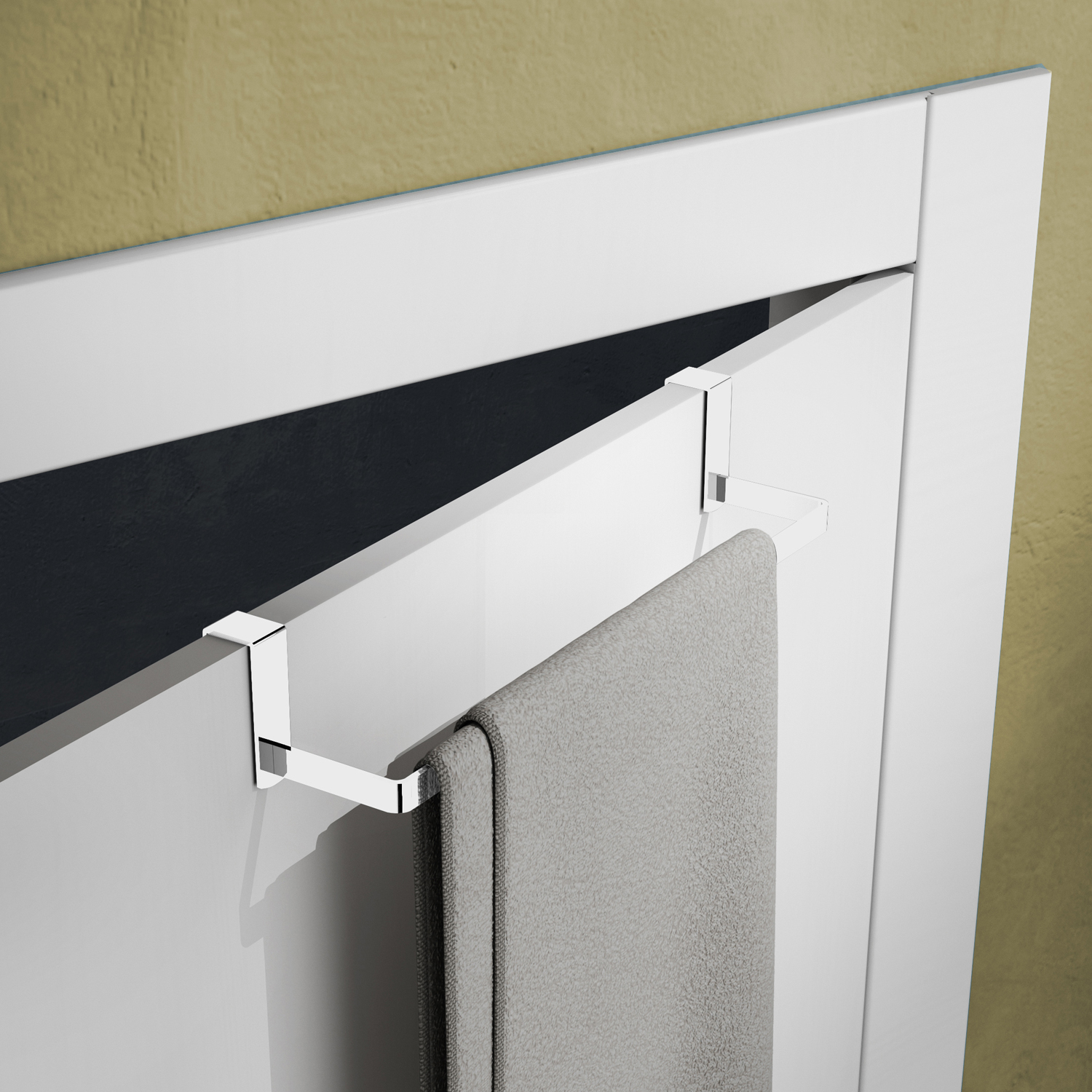 gedy-tosca-porte-serviettes-dessus-de-porte-blanc image 3