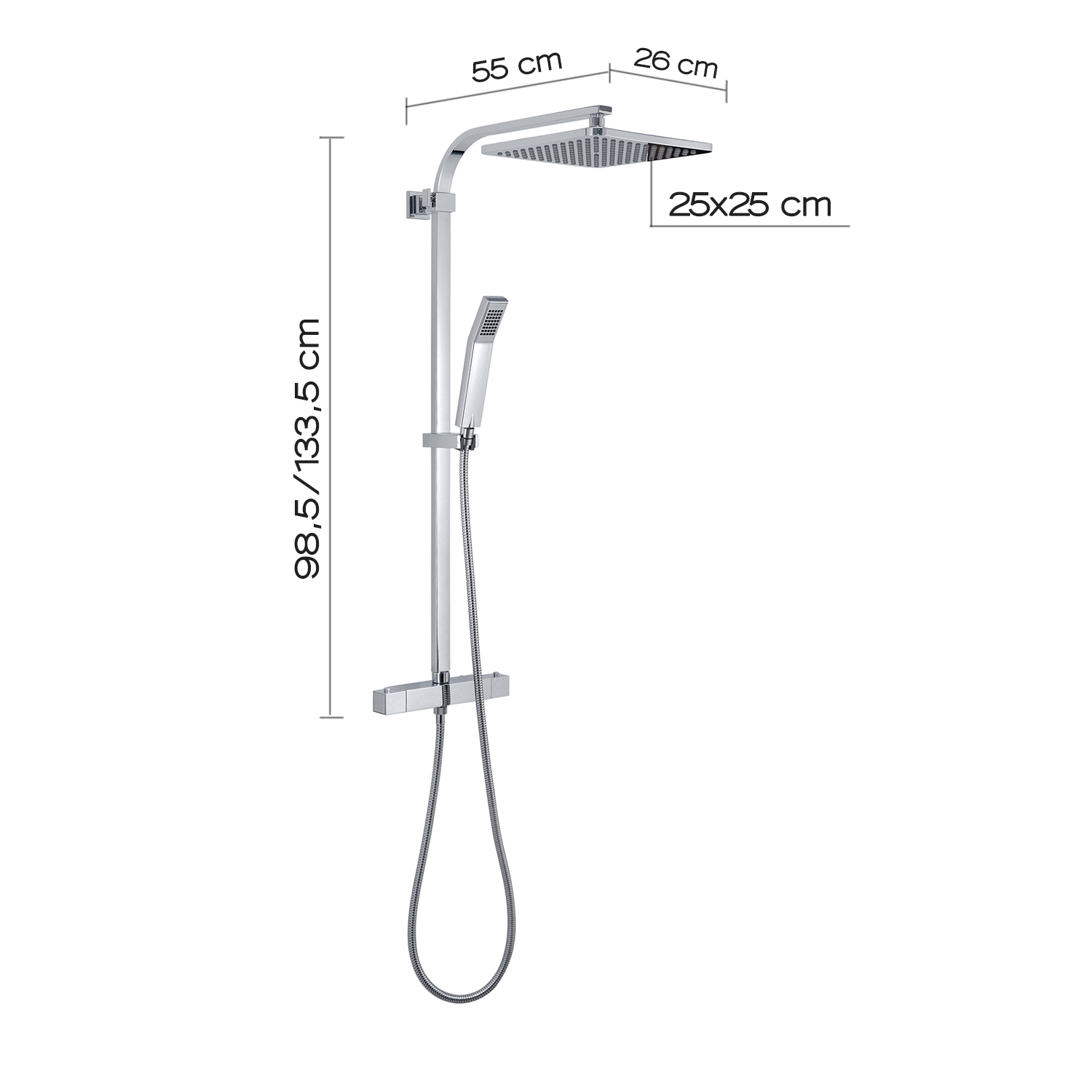 gedy-star-mix-01-colonne-de-douche-extensible-chrome image 2