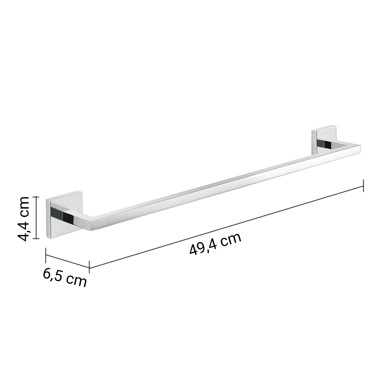gedy-elba-porte-serviettes-50-cm-chrom-mural-vis image 2