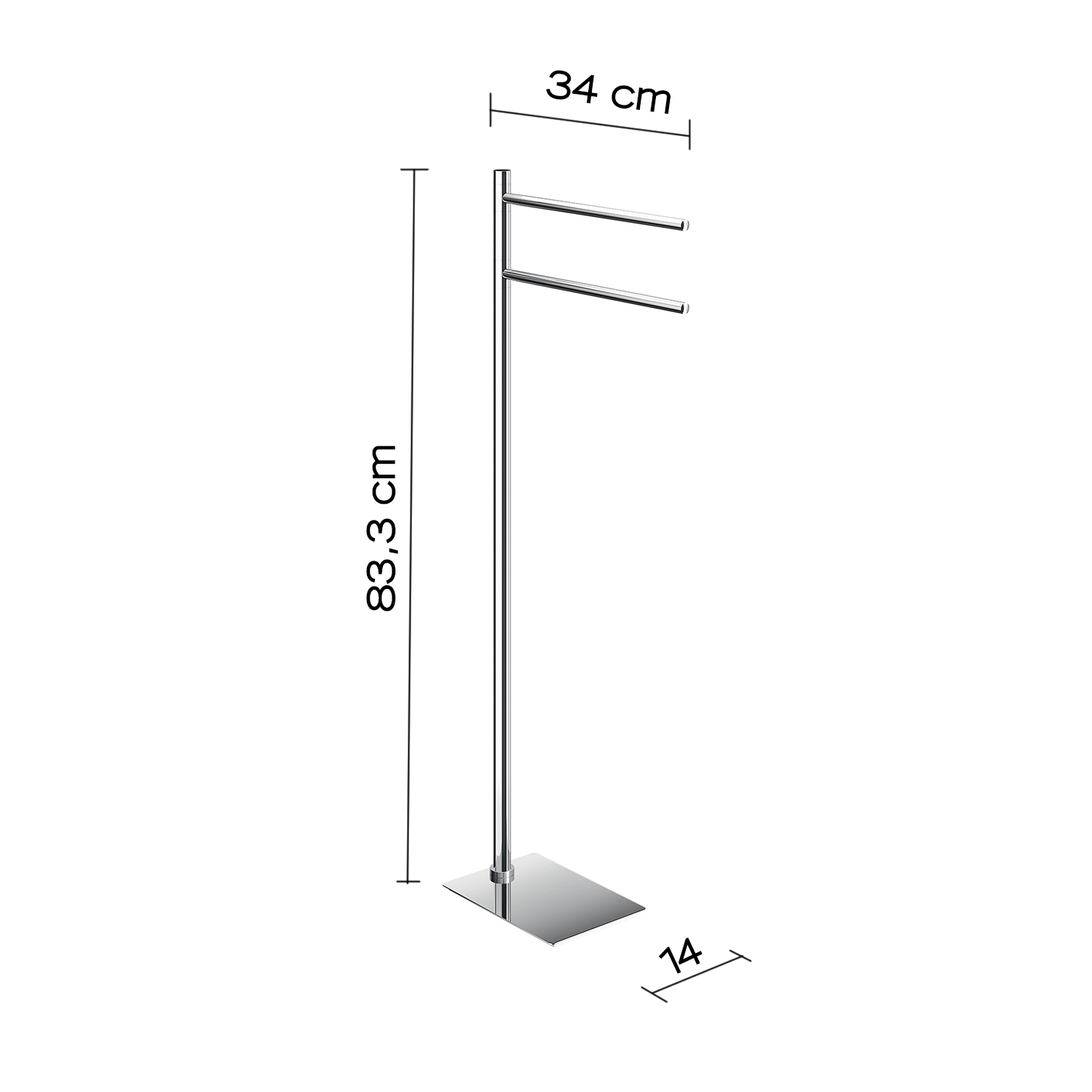 gedy-trilly-porte-serviettes-sur-pied-chrome image 2