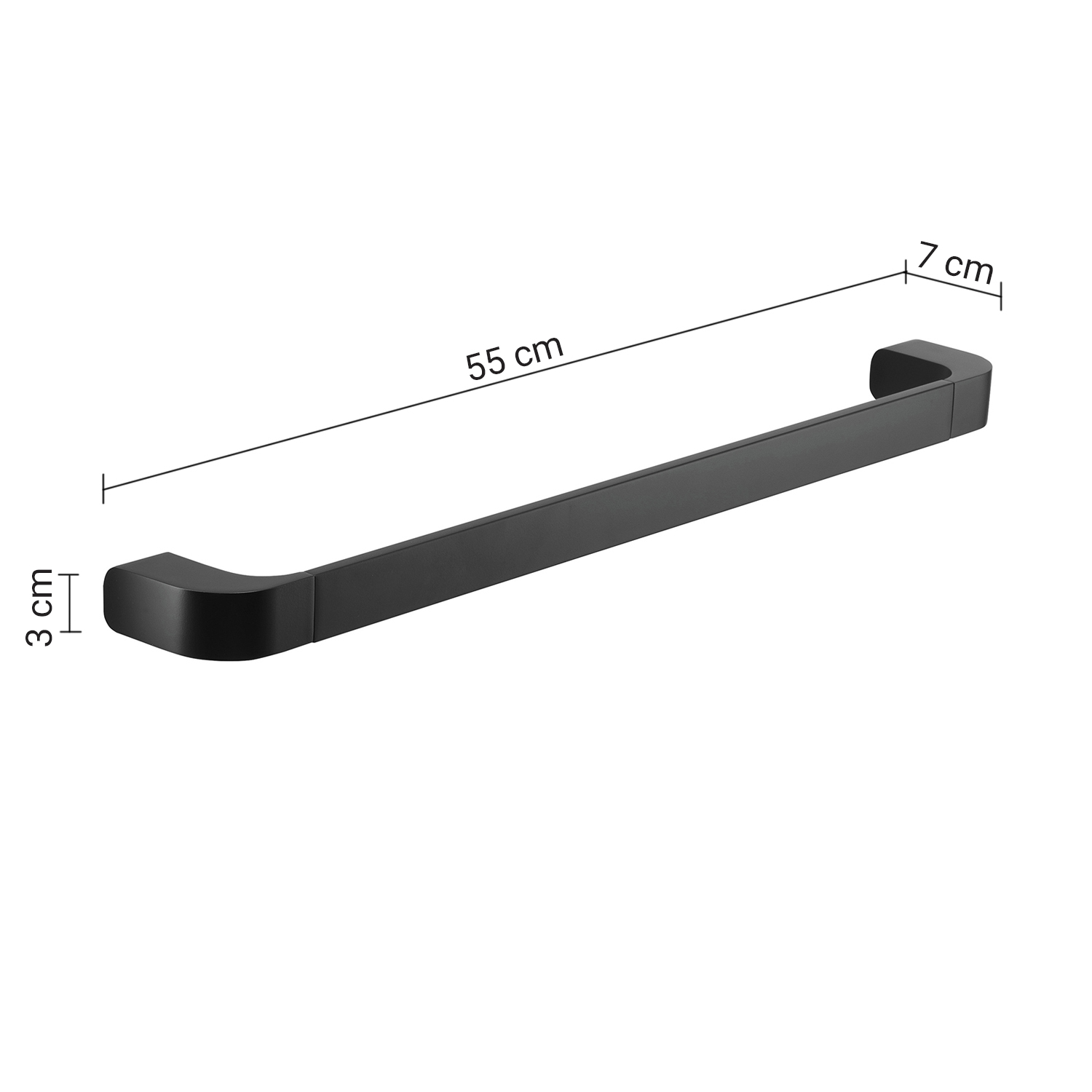 gedy-contract-outline-porte-serviettes-55-cm-noir-mat image 2