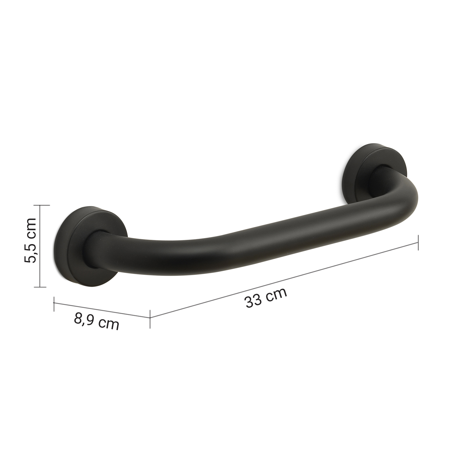 gedy-up-barre-appui-30-cm-noir-mat image 2