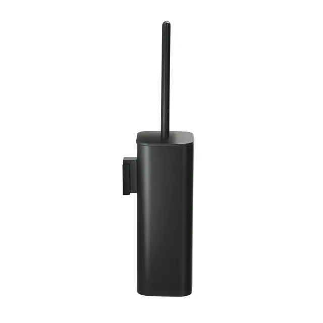 gedy-outline-porte-balai-wc-mural-noir-mat-avec-brosse image 1