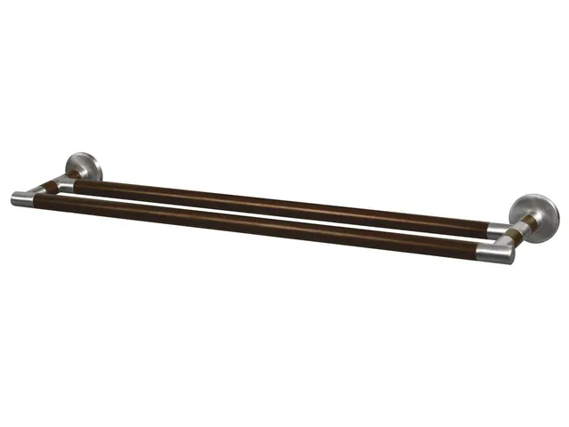bisk-madagaskar-double-barre-fixe-610-porte-serviettes-mural-chrom image 1