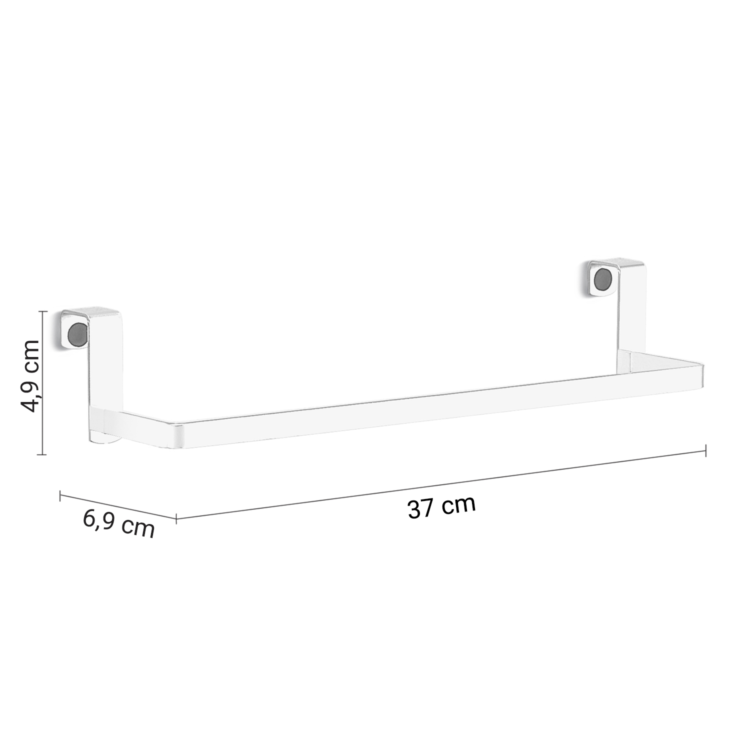 gedy-tosca-porte-serviettes-dessus-de-porte-blanc image 2