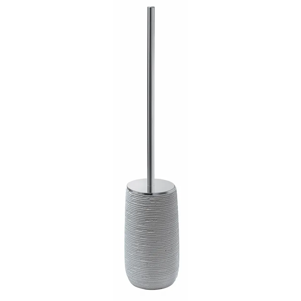 gedy-gemini-brosse-wc-gris-porte-brosse-poser image 1