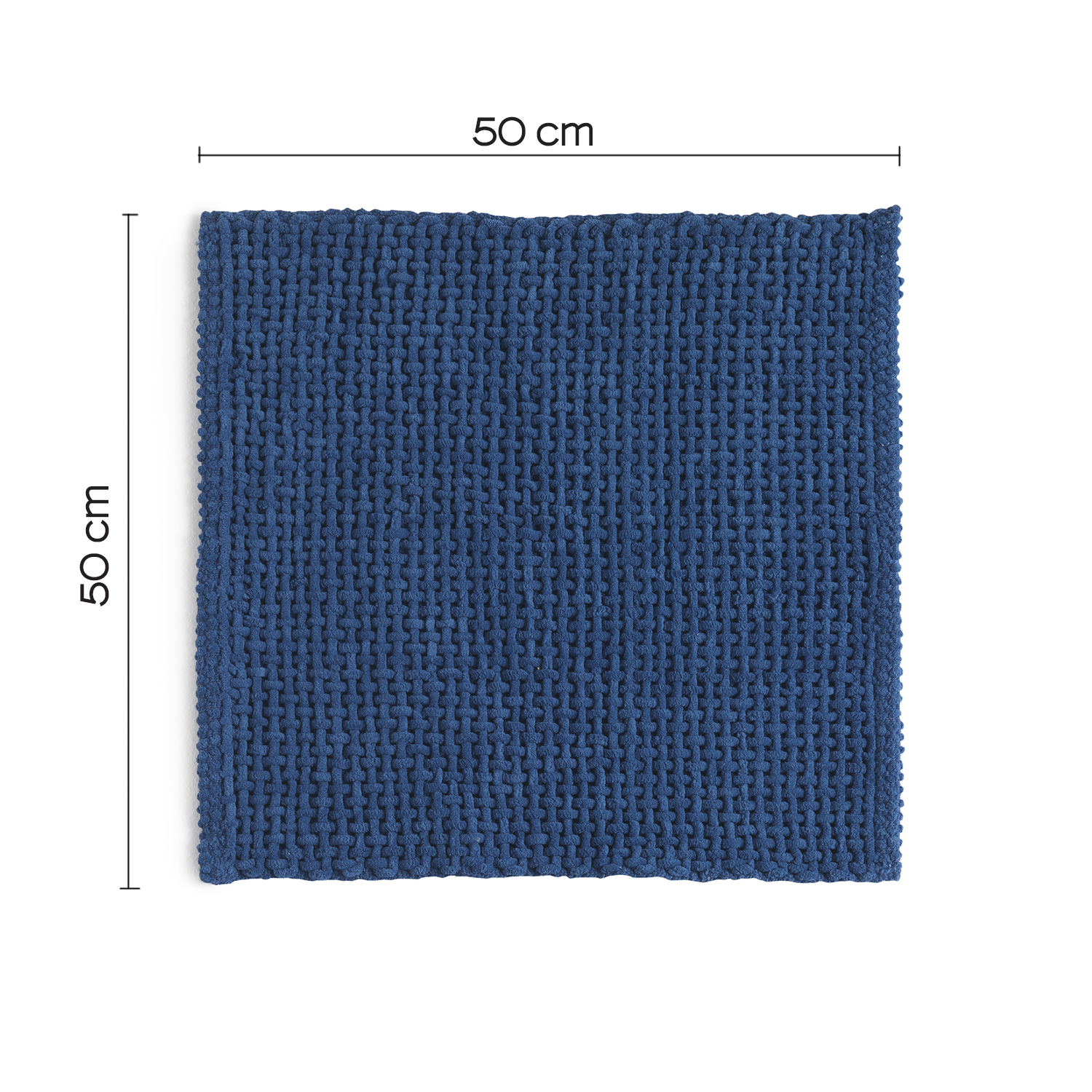 gedy-knot-tapis-de-bain-50x50-bleu image 3