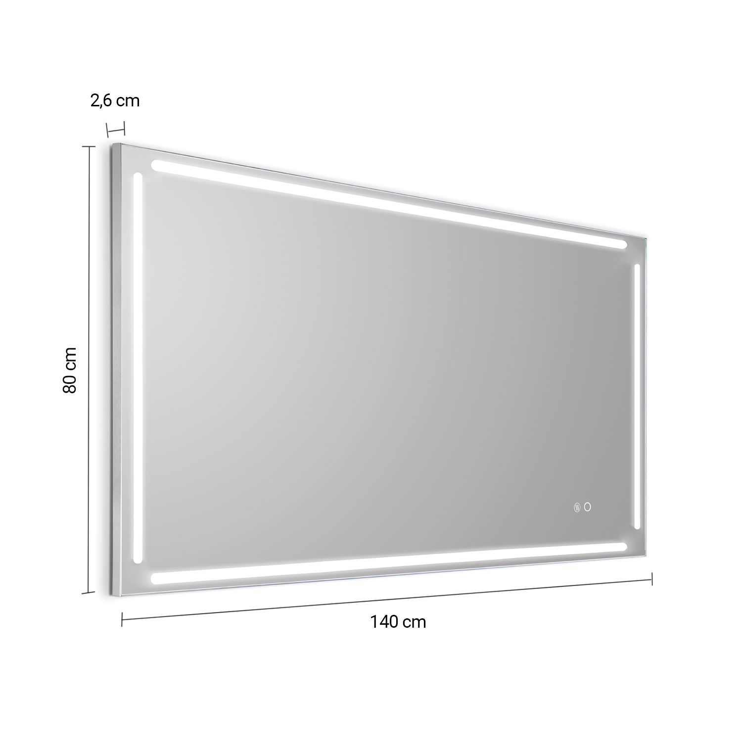 gedy-paul-miroir-140x80-cm-cadre-bross image 2