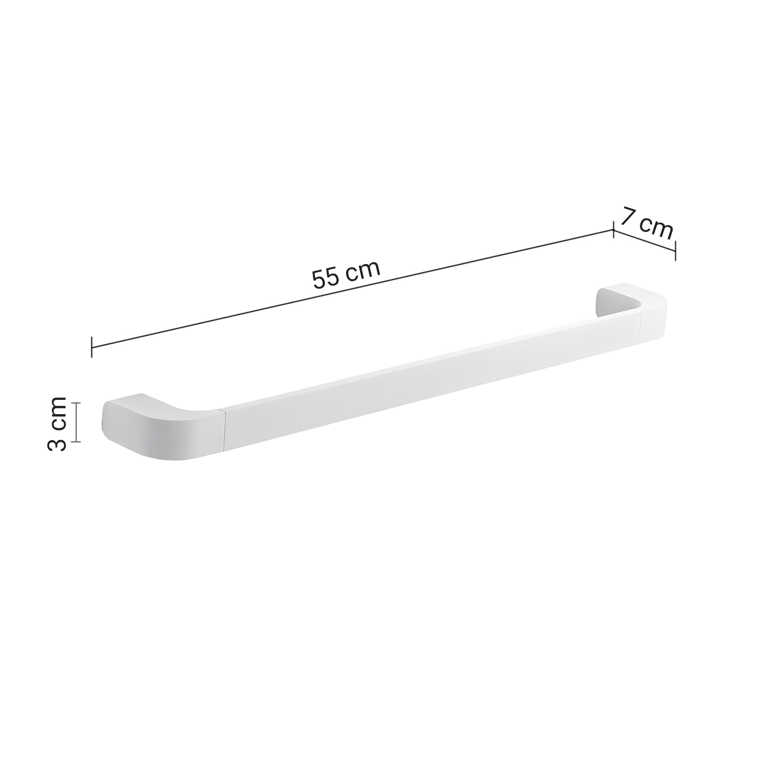 gedy-outline-porte-serviettes-barre-55-cm-blanc-mat image 2