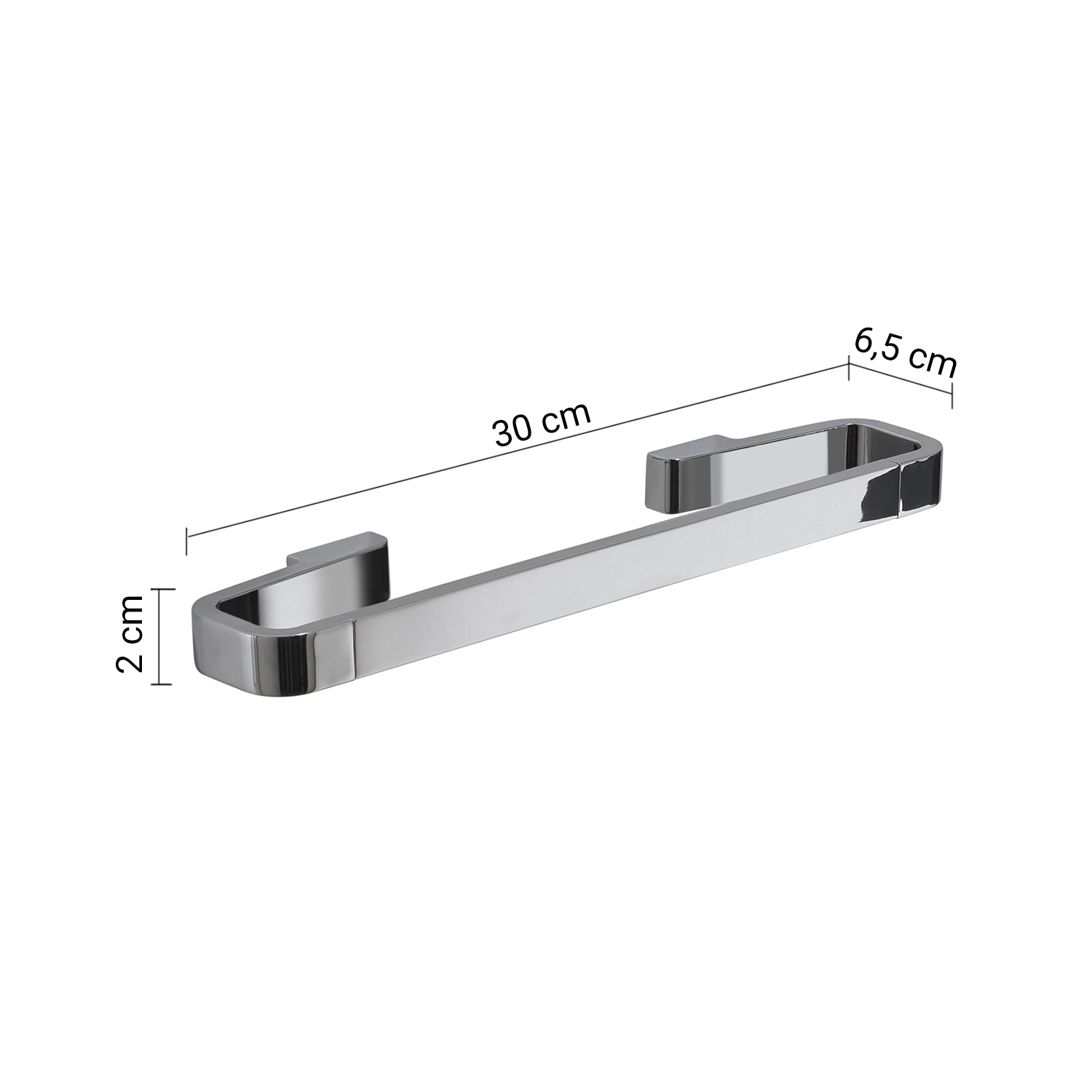 gedy-samoa-porte-serviette-30-cm-barre-salle-de-bain-chrome image 2