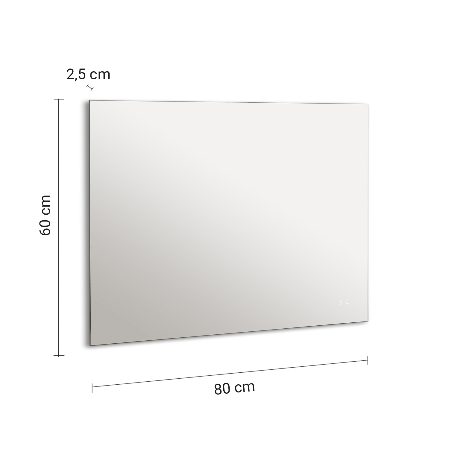 gedy-anthony-miroir-60x80-bord-poli-rectangulaire image 2