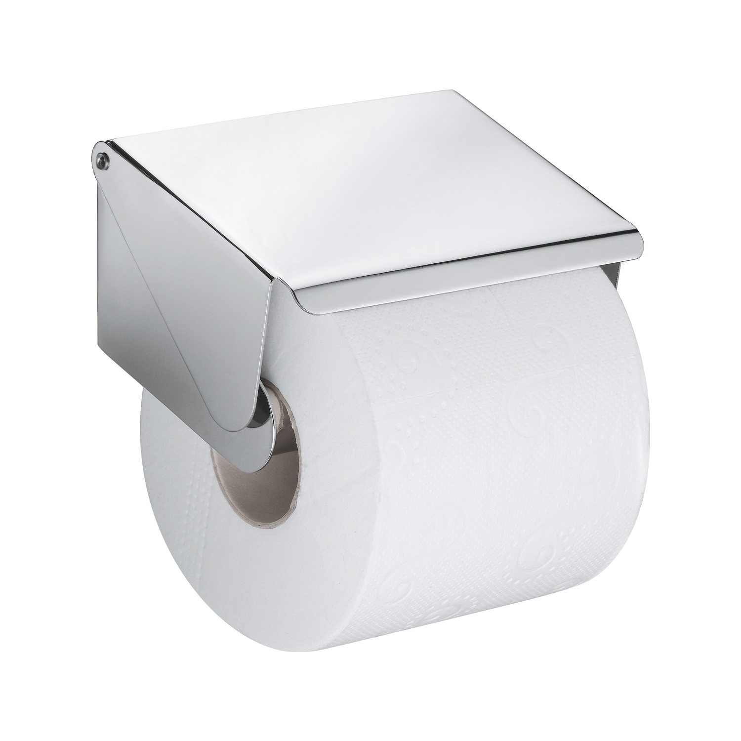 gedy-canarie-porte-rouleau-papier-toilette-chrome-avec-couvercle image 1