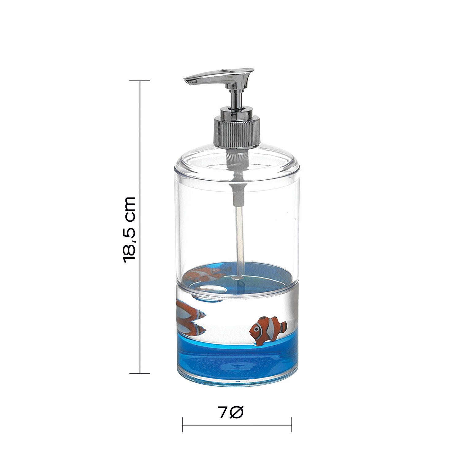gedy-pyxis-distributeur-savon-blanc-bleu-salle-de-bain image 2