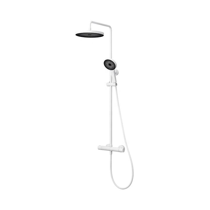 hudor-argolide-sc418-colonne-de-douche-blanc-mat-laiton image 1