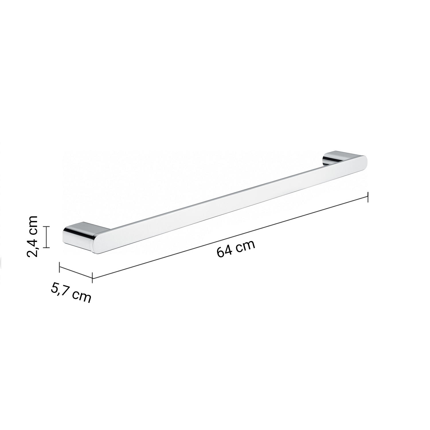 gedy-azzorre-porte-serviettes-65-cm-chrome-mural image 2