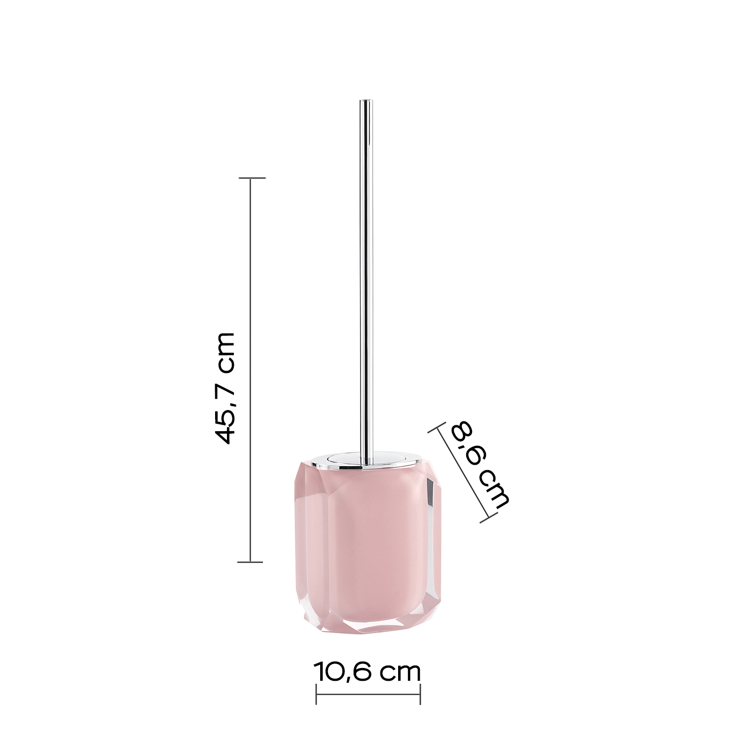 gedy-chanelle-porte-brosse-wc-rose-poser image 2
