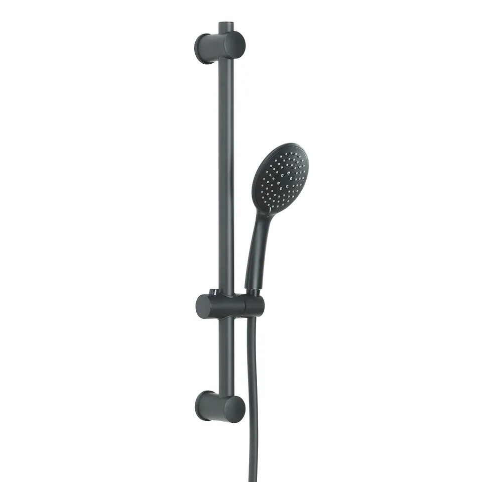 gedy-ensemble-de-douche-5-jets-barre-r-glable-noir-mat image 1