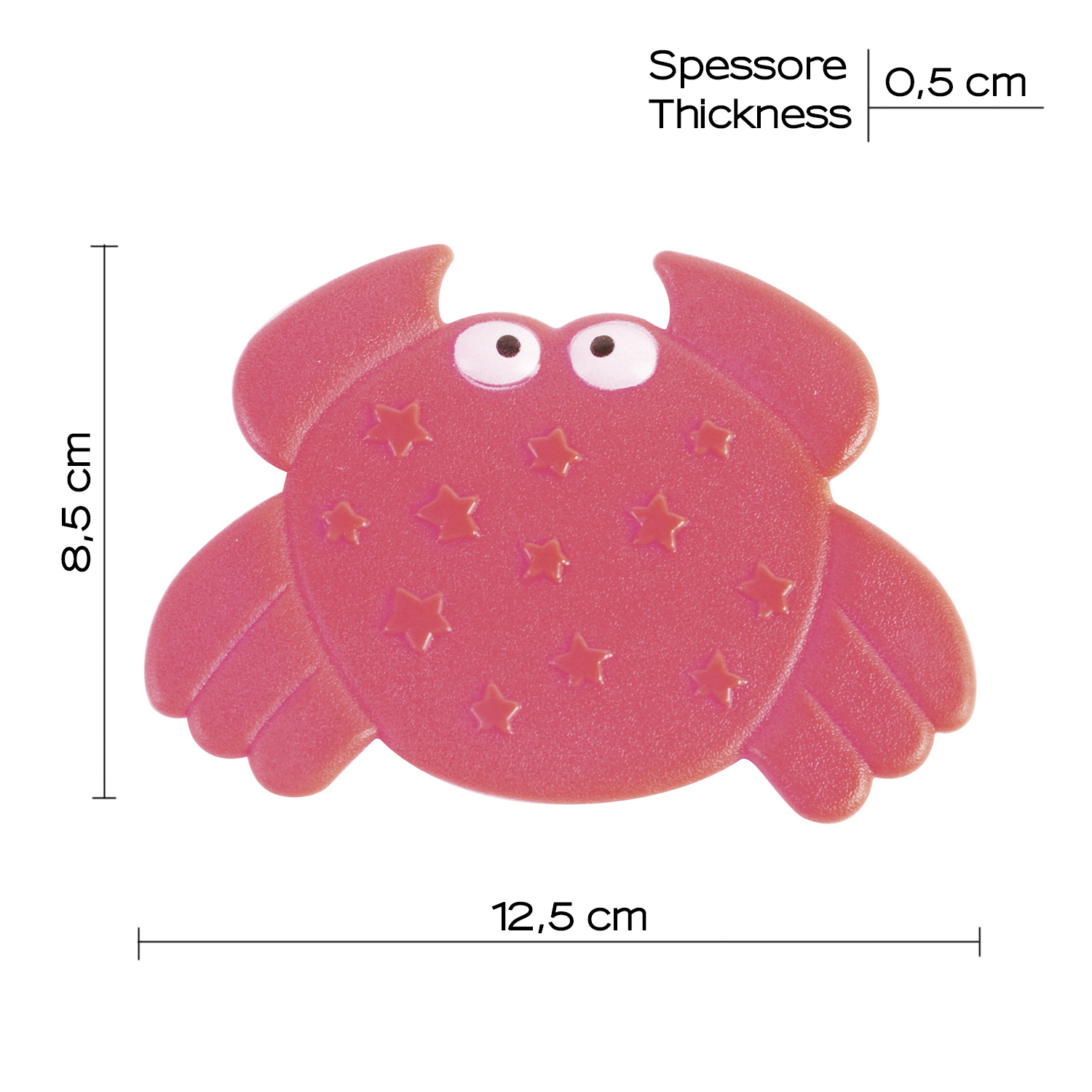 gedy-crabby-tapis-de-baignoire-antid-rapant-rouge-petit image 2