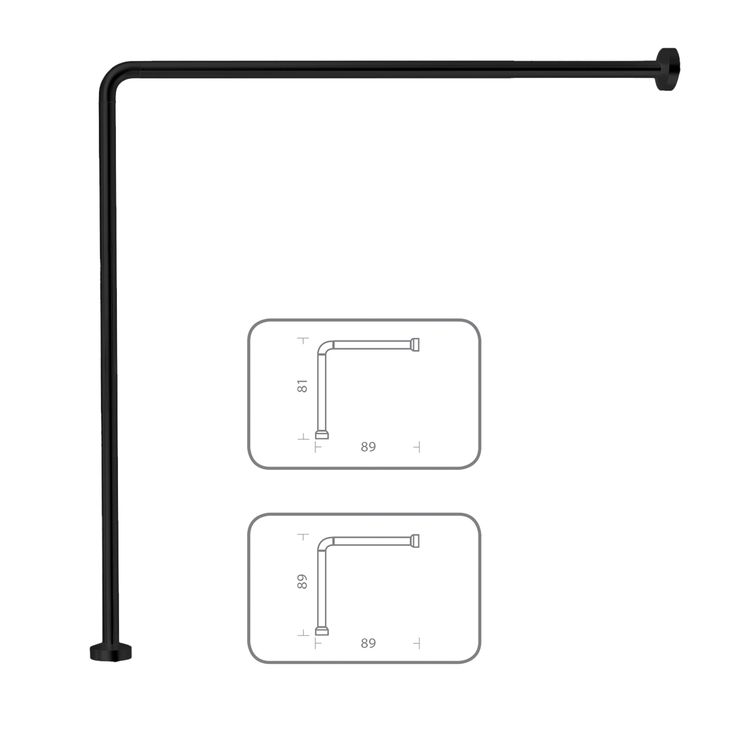 gedy-universel-barre-angulaire-douche-noir-mat image 5