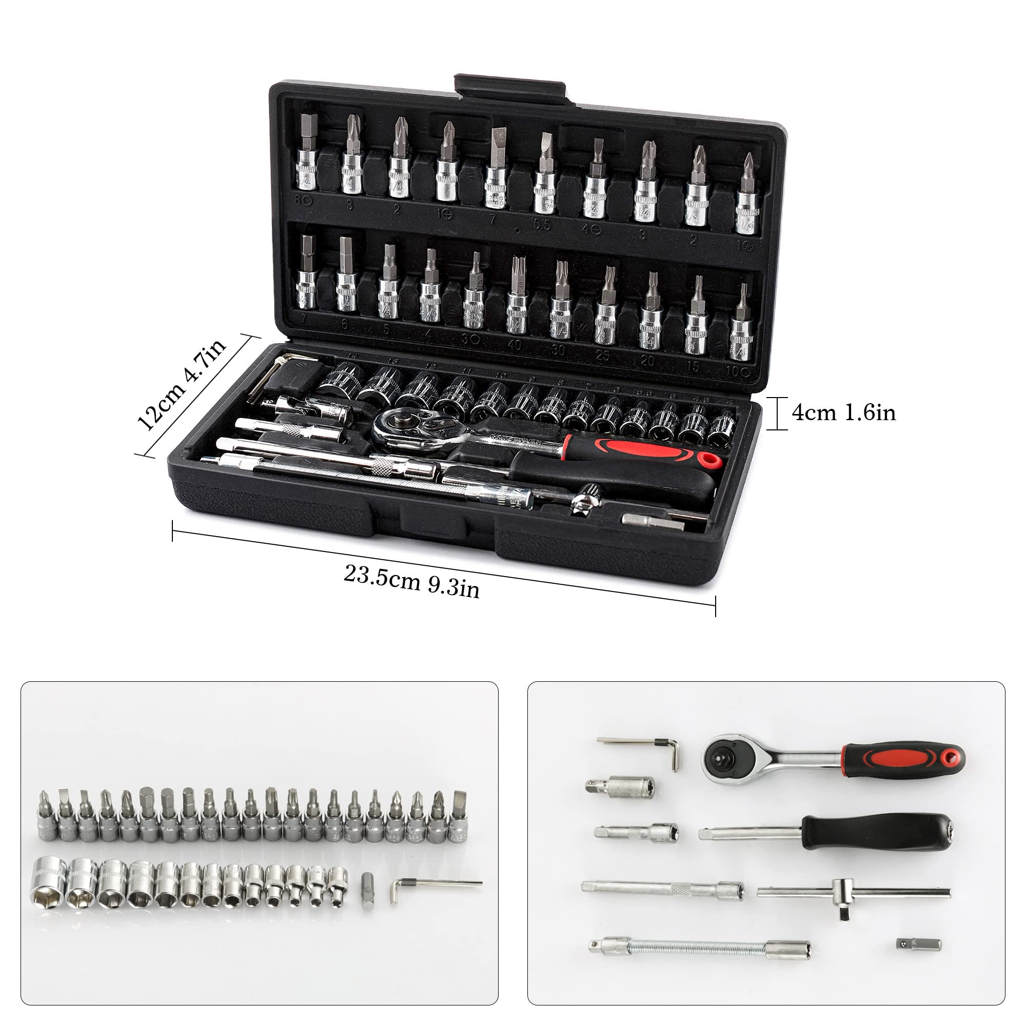 gricol-coffret-douilles-46-pi-ces-bo-te-outils-noir-chrome-vanadium image 4
