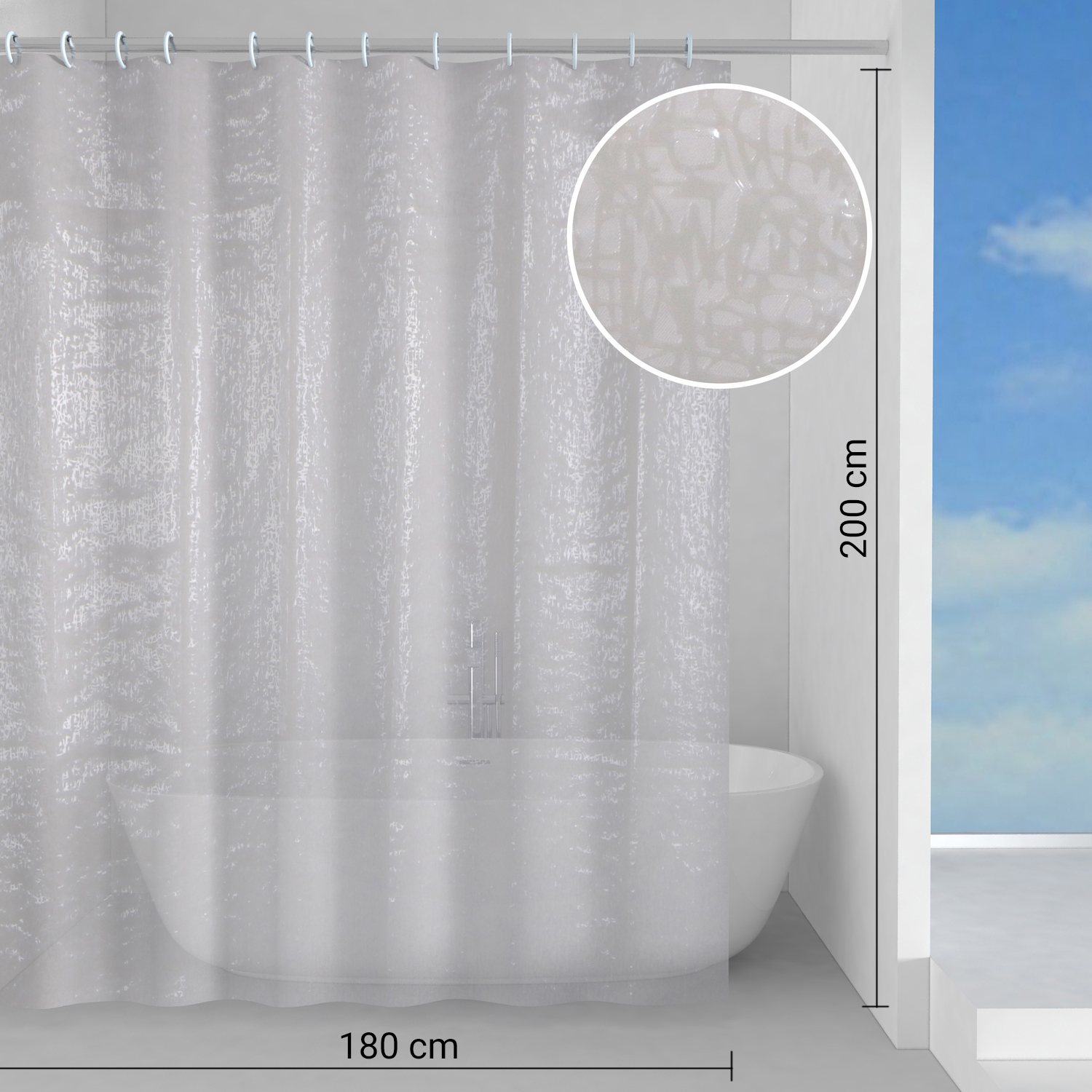 gedy-vetro-rideau-de-douche-180x200-cm-blanc image 2
