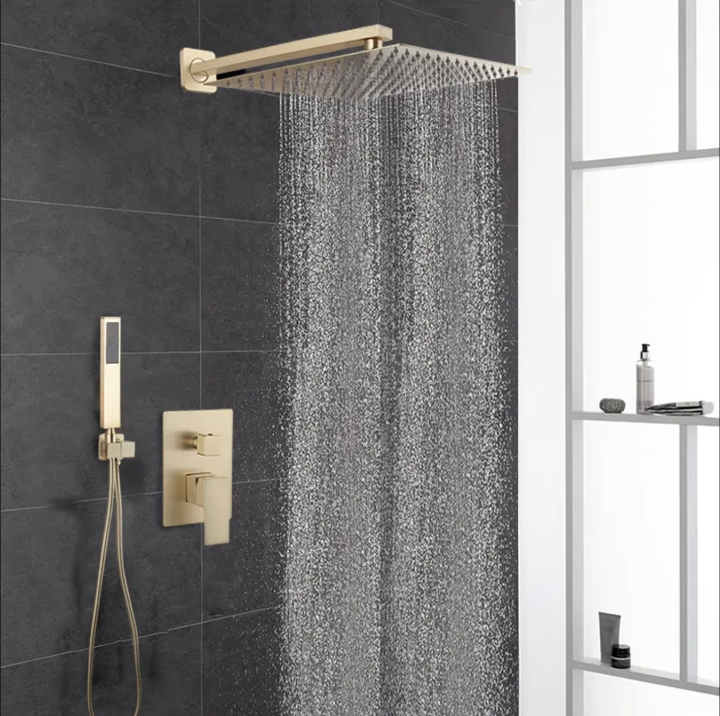 hudor-halys-sc23-douche-encastr-e-dor-bross image 2