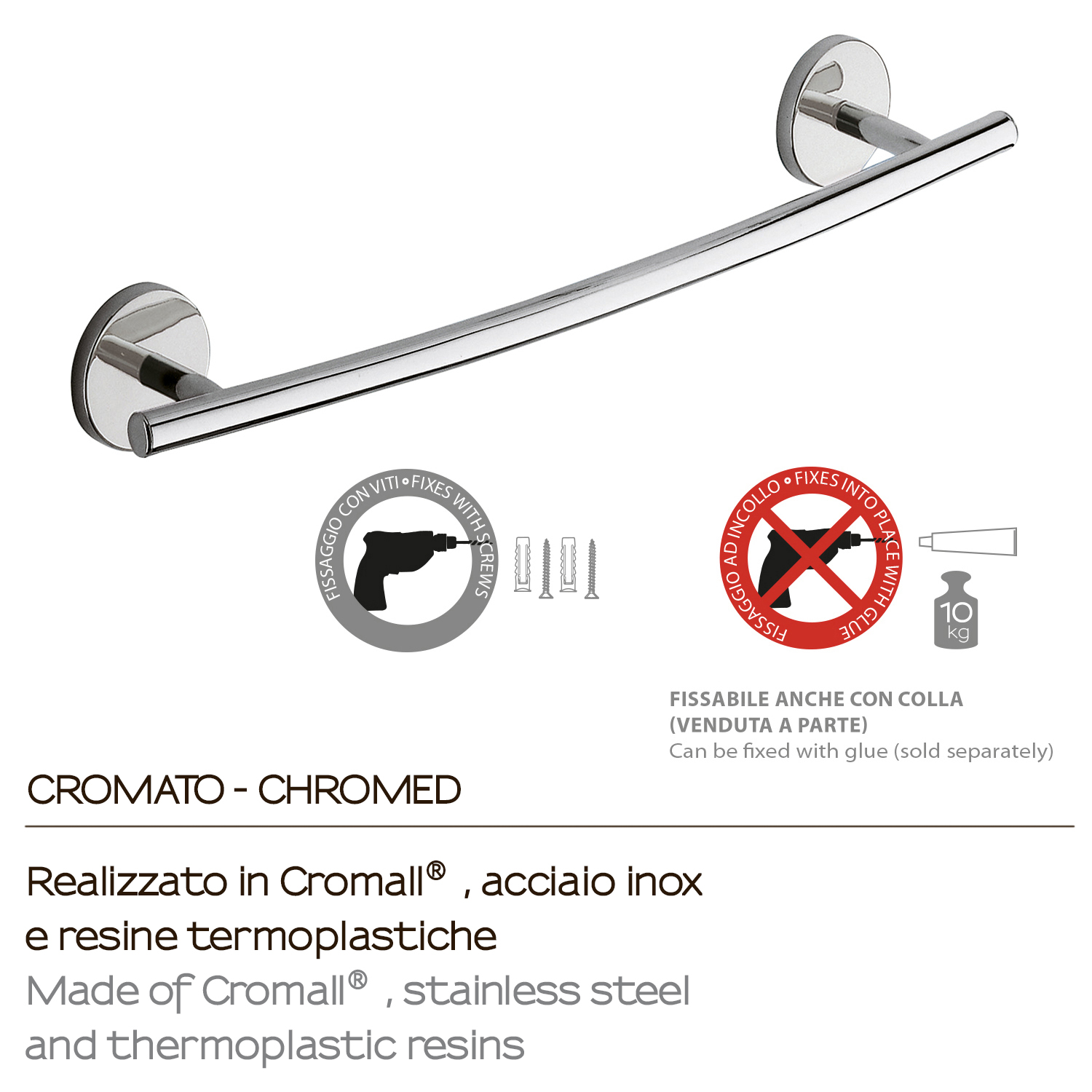 gedy-vermont-pro-porte-serviettes-45-cm-chrome image 4