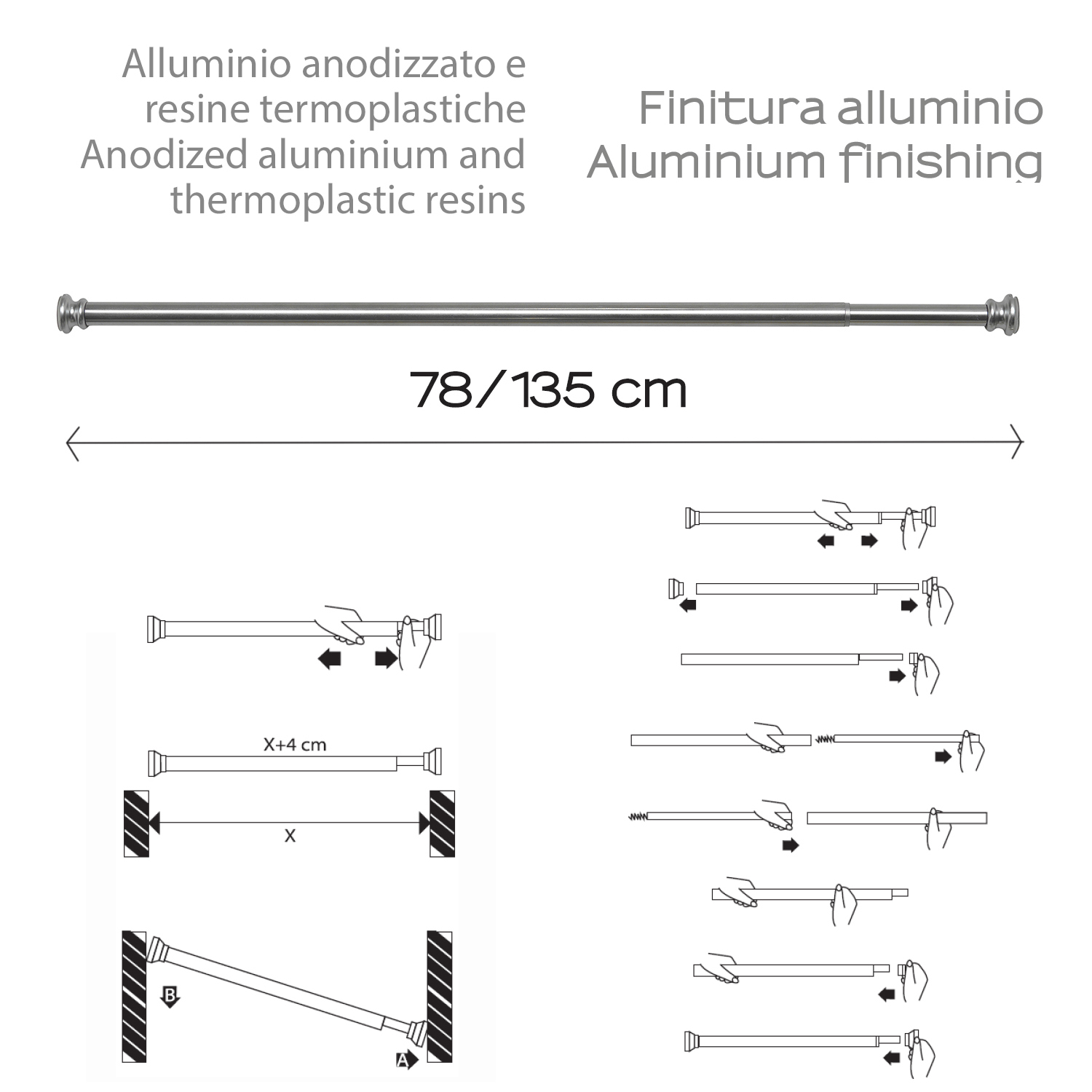 gedy-barre-extensible-aluminium-anodis-douche image 3