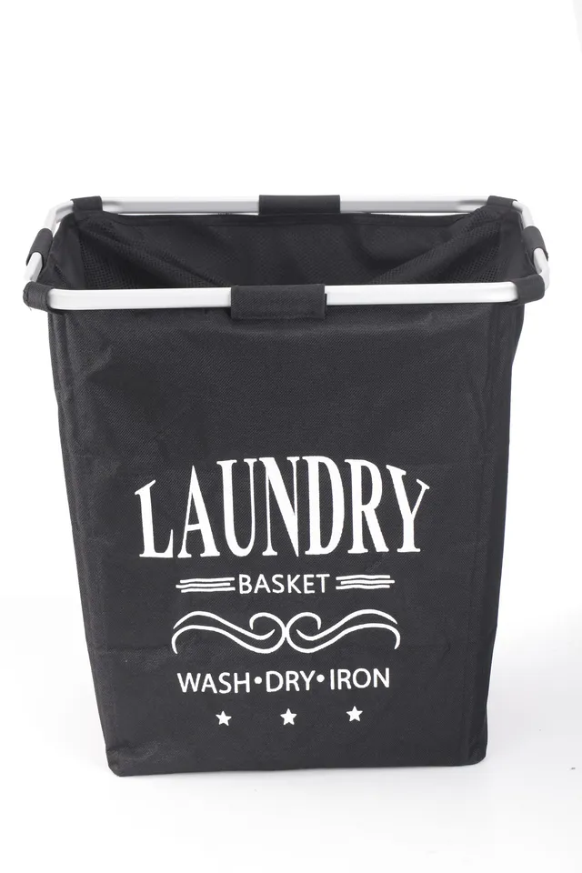 bisk-ren-panier-linge-noir-corbeille-salle-de-bain image 1