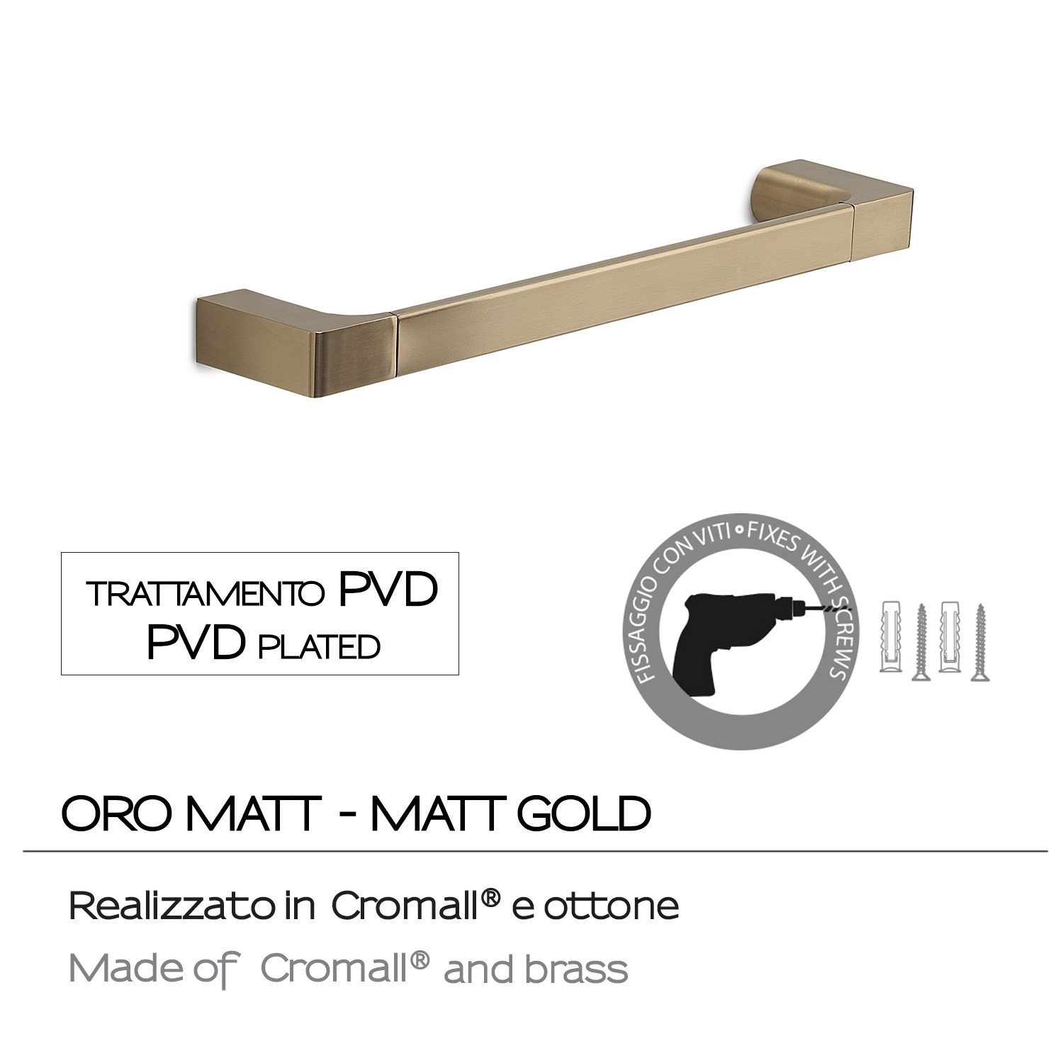 gedy-pirenei-porte-serviettes-35-cm-or-mat image 3