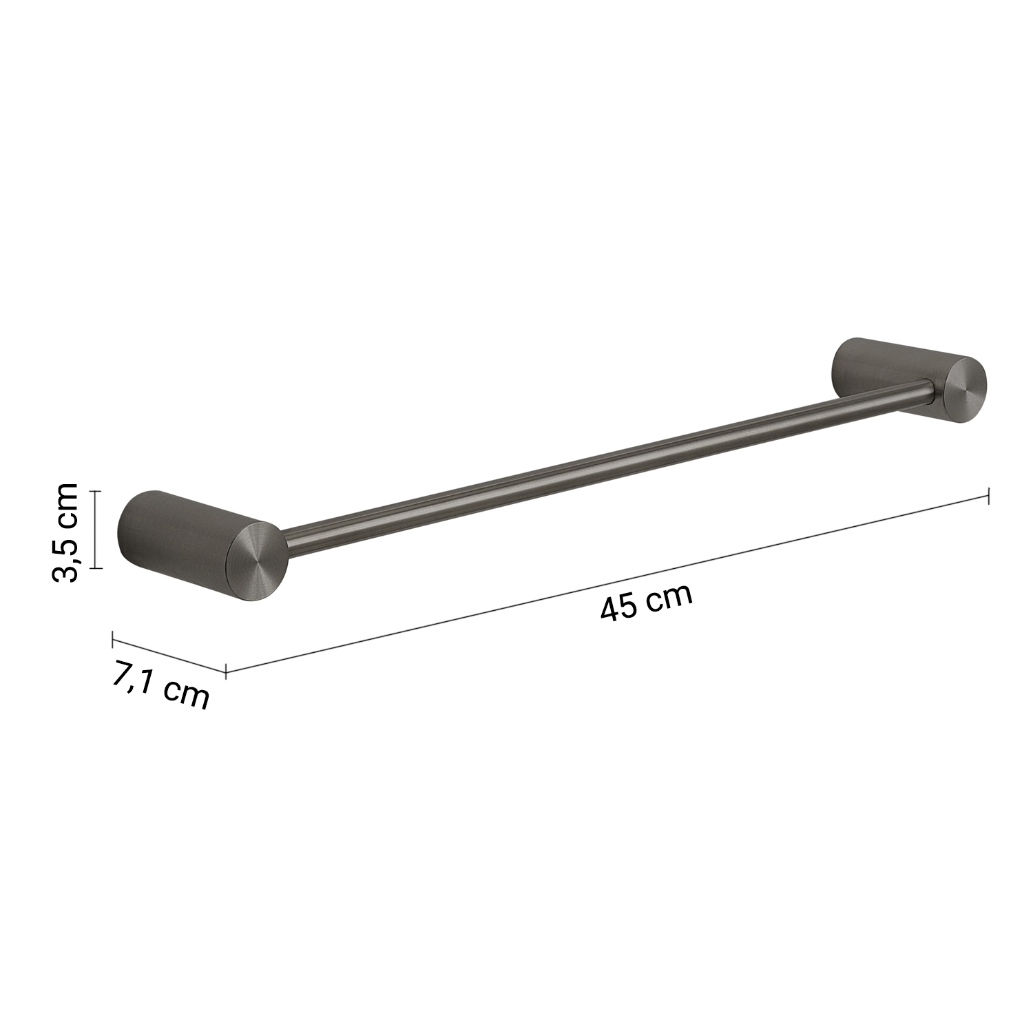 gedy-ande-porte-serviette-45-cm-gun-metal image 2