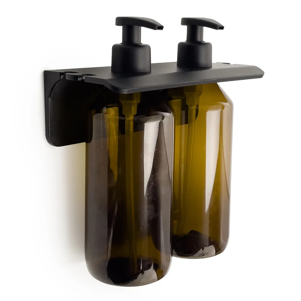 gedy-grouper-porte-flacons-douche-double-noir-mat-2 image 1