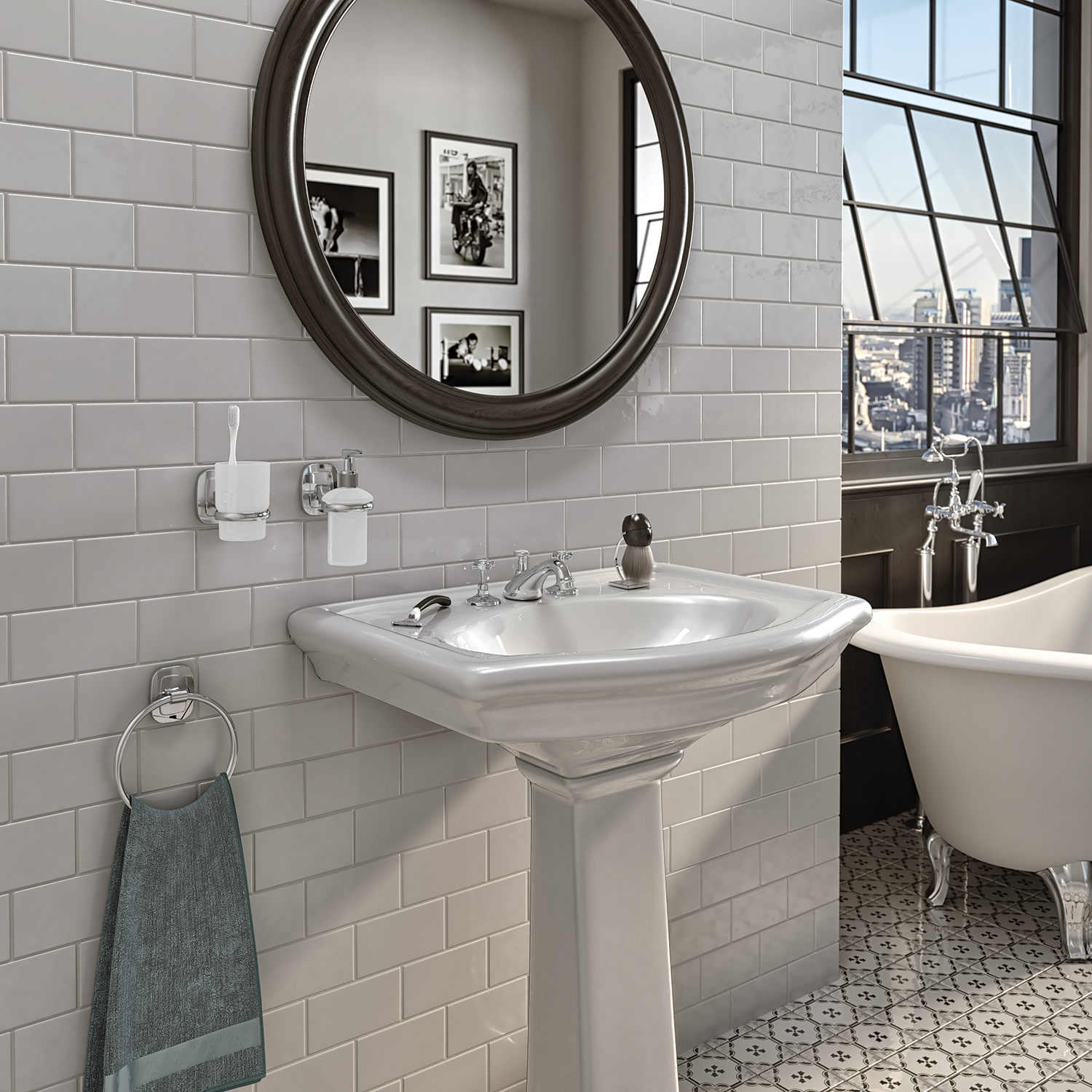 gedy-everest-anneau-porte-serviette-chrome-mural image 3
