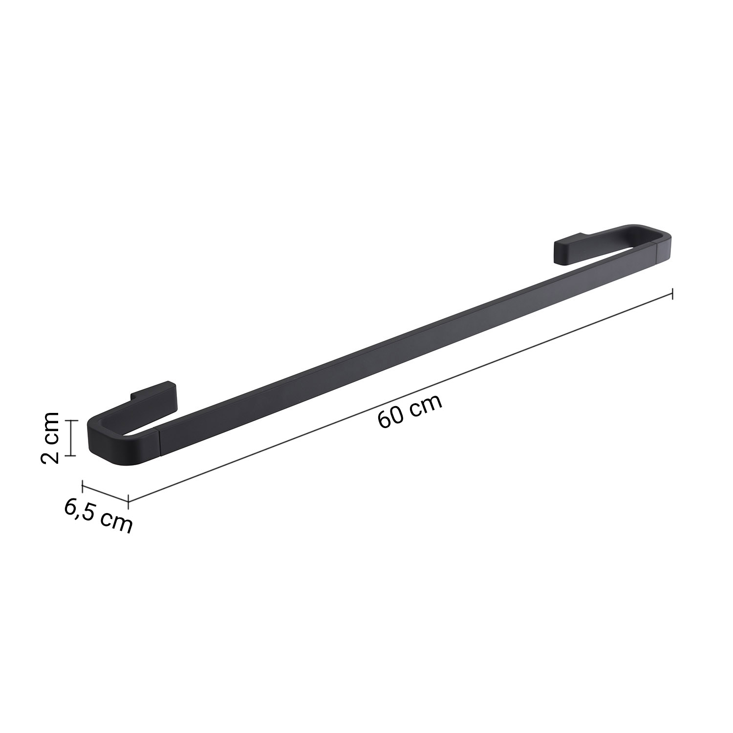 gedy-samoa-porte-serviettes-60-cm-noir-mat-salle-de-bain image 2