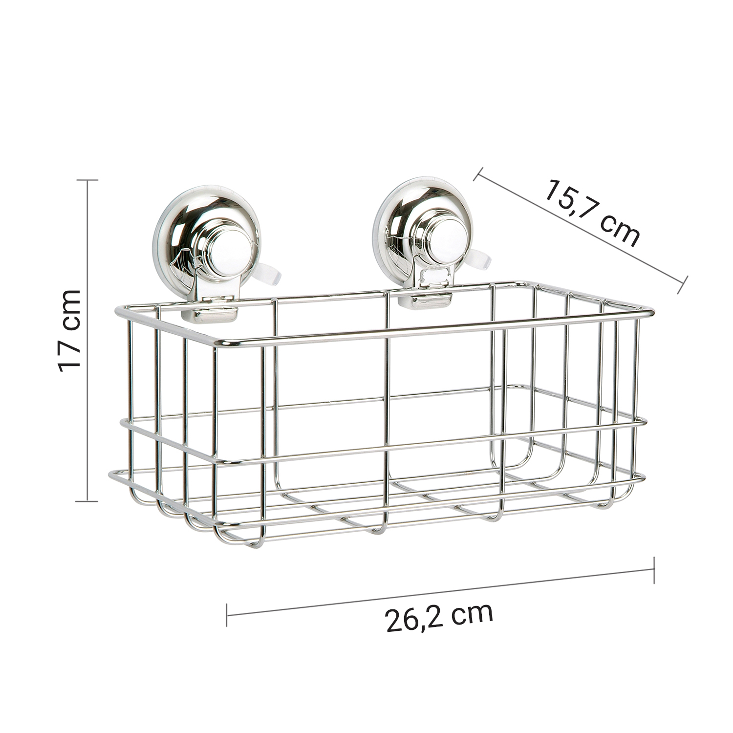 gedy-hot-porte-objets-douche-fil-rectangulaire-chrome image 2