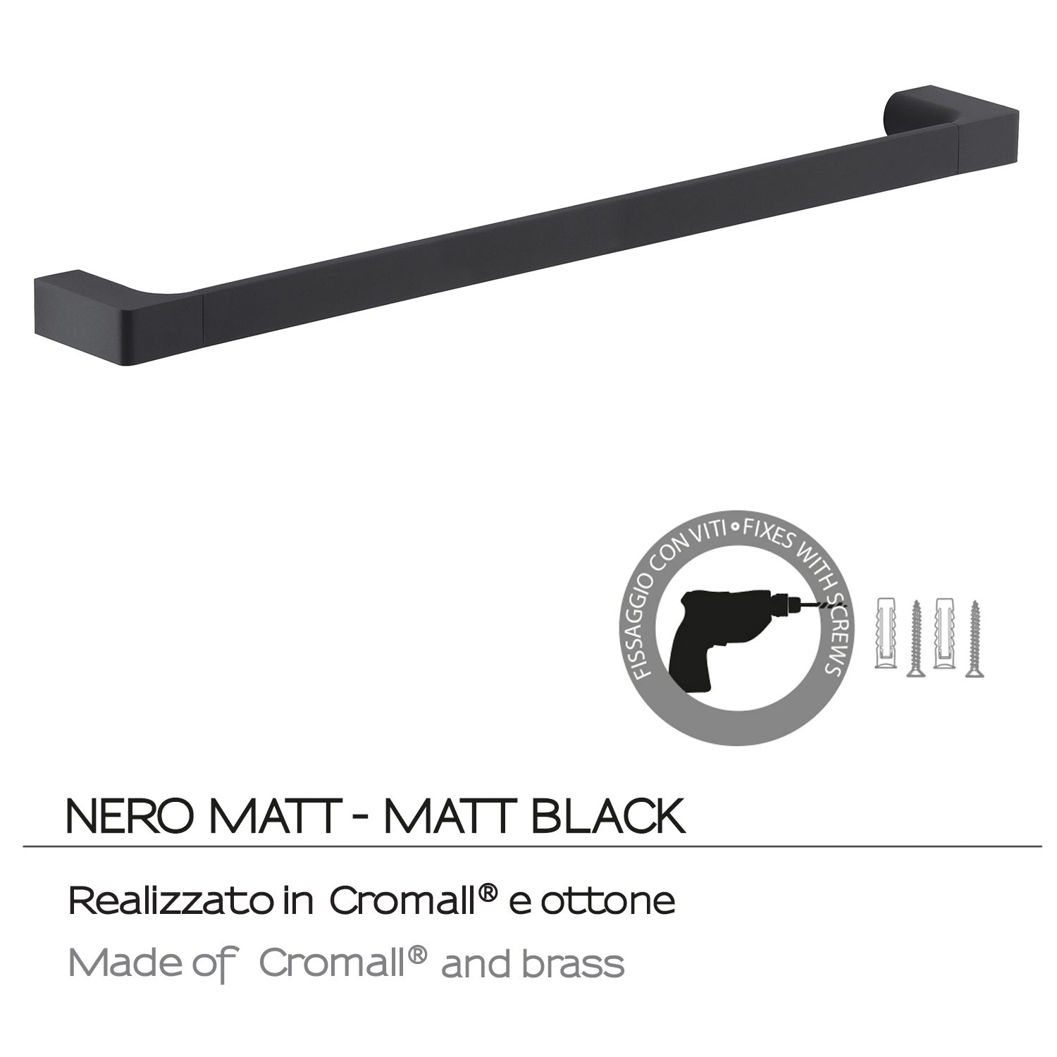 gedy-pirenei-porte-serviette-60-cm-noir-mat image 3